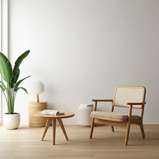 Clean modern living room