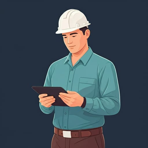 Technician with tablet